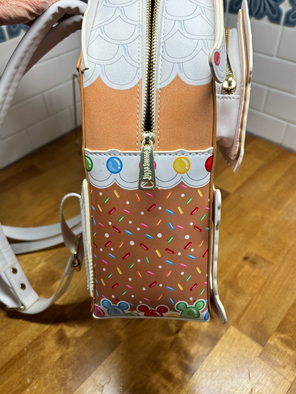 Loungefly Disney Mickey & Friends Gingerbread House Christmas Mini Backpack - Picture 11 of 11